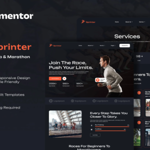 Sprinter - Running Club & Marathon Elementor Template Kit