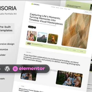 Lensoria - Photographer Studio Portfolio Elementor Template Kit
