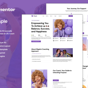 Maple - Wellness & Lifestyle Coaching Elementor Template Kit