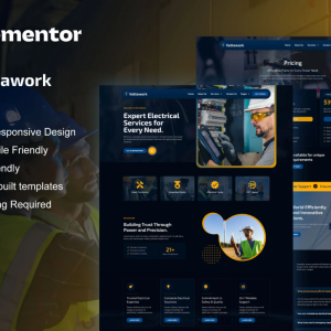 VoltaWork - Electrical Service Elementor Template Kit