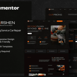 Carshen - Car Detailing Service Car Repair Elementor Template Kit
