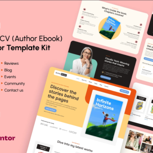 ArcherBooks - Author & eBook Resume Elementor Pro Template Kit