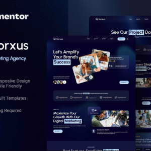 Vorxus - Digital Marketing Agency Elementor Template Kit