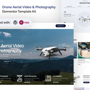 Skydrone - Drone Aerial Video & Photography Elementor Template Kit