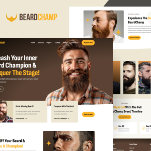 BeardChamp - Beard & Mustache Competition Elementor Template Kit