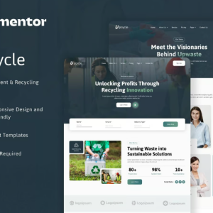 Upcycle - Waste Management & Recycling Elementor Template Kit