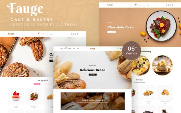 Fauge - Cake & Bakery Responsive Shopify 2.0 Theme