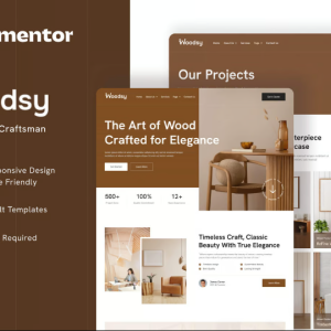 Woodsy - Carpenter & Craftsman Elementor Template Kit
