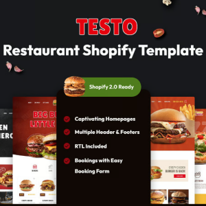 Testo - Cafe Restaurant & Fast Food Shopify Theme