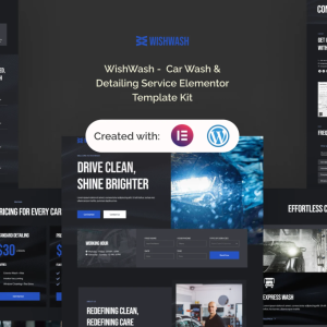 WishWash -  Car Wash & Detailing Service Elementor Template Kit